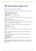 PMT 108 Principles of Water Test 1 Actual Questions and Answers&vert;2025 Update&vert;100&percnt; Correct
