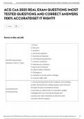 ACG CxA 2025 REAL EXAM QUESTIONS &vert;MOST TESTED QUESTIONS AND CORRECT ANSWERS &vert;100&percnt; ACCURATE&vert;GET IT RIGHT&excl;&excl;