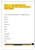 CHST 111 Final 2024&sol;2025 Exam  Questions with 100&percnt; Correct Answers &vert;  Latest Update