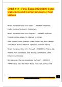 CHST 111 - Final Exam 2024&sol;2025 Exam  Questions and Correct Answers &vert; New  Update 