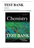 TEST BANK for CHEMISTRY BY STEVEN S&period; ZUMDAHL & SUSAN A&period; ZUMDAHL 9th Edition COMPLETE GUIDE