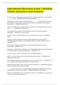 International Business Exam 1-Multiple Choice Questions and Answers