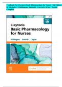 Test Bank For Clayton&rsquo;s Basic Pharmacology for Nurses 19th Edition By Michelle J&period; Willihnganz&comma; Samuel L&period; Gurevitz&comma; Bruce Clayton