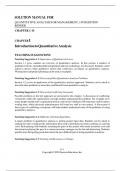 SOLUTION MANUAL FOR QUANTITATIVE ANALYSIS FOR MANAGEMENT&comma; 14TH EDITION RENDER CHAPTER 1-15