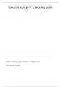 TEXAS SAE REAL ESTATE BROKERAGE EXAM