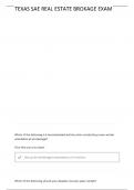 SAE BROKERAGE STUDY QUESTIONS & ANSWERS GRADED A