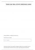 TEXAS SAE REAL ESTATE BROKERAGE EXAM WITH COMPLETE SOLUTIONS 2025