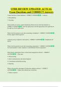 CFRE REVIEW UPDATED  ACTUAL   Exam Questions and CORRECT Answers 