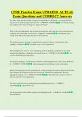 CFRE Practice Exam UPDATED  ACTUAL   Exam Questions and CORRECT Answers 