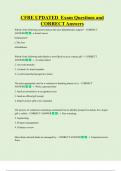CFRE UPDATED  Exam Questions and  CORRECT Answers 