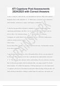 ATI Capstone Post Assessments  2024&sol;2025 with Correct Answers
