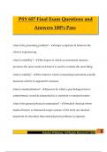 PSY 657 Final Exam Questions and Answers 100&percnt; Pass
