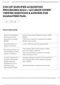 CON 237 SIMPLIFIED ACQUISITION PROCEDURES EXAM &sol; ACCURATE EXPERT VERIFIED QUESTIONS & ANSWERS FOR GUARANTEED PASS&period;