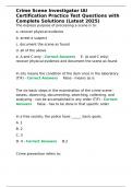 Crime Scene Investigator IAI Certification Practice Test Questions with Complete Solutions &lpar;Latest