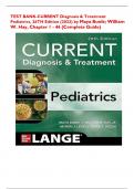 TEST BANK-CURRENT Diagnosis & Treatment Pediatrics&comma; 26TH Edition &lpar;2022&rpar; by Maya Bunik&semi; William W&period; Hay&comma; Chapter 1 - 46 &lpar;Complete Guide&rpar;