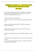 COMMERCIAL CASUALTY II &ndash; CISR ACTUAL EXAM  QUESTIONS AND VERIFIED SOLUTIONS  100&percnt; PASS 