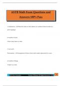 ASTB Math Exam Questions and Answers 100&percnt; Pass