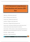 ASTB Mechanical Comprehension Exam Questions and Answers 100&percnt; Pass