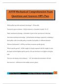 ASTB Mechanical Comprehension Exam Questions and Answers 100&percnt; Pass