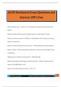ASTB Mechanical Exam Questions and Answers 100&percnt; Pass