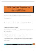 ASTB Prep Exam Questions and Answers 100&percnt; Pass
