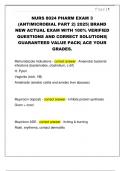 NURS 8024 PHARM EXAM 3  &lpar;ANTIMICROBIAL PART 2&rpar; 2025&vert; BRAND  NEW ACTUAL EXAM WITH 100&percnt; VERIFIED  QUESTIONS AND CORRECT SOLUTIONS&vert;  GUARANTEED VALUE PACK&vert; ACE YOUR  GRADES&period; 