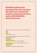  NCCAOM Foundation Prep Exam&vert;Brand New Exam Questions with 100&percnt; Correct Answers&vert;All Graded A&plus;&vert;Latest Expert Premium Update &lpar;2025-2026&rpar;&vert;100&percnt; Guaranteed Success&period;
