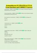 Seamanship test &num;5 UPDATED ACTUAL  Exam Questions and CORRECT Answers 