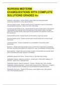 NURS550 MIDTERM EXAM QUESTIONS WITH COMPLETE SOLUTIONS GRADED A&plus; 
