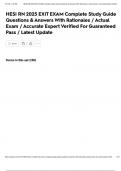 HESI RN 2025 EXIT EXAM  Complete Study Guide Questions & Answers With Rationales &sol; Actual Exam &sol; Accurate Expert Verified For Guaranteed Pass &sol; Latest Update