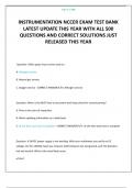 INSTRUMENTATION NCCER EXAM TEST BANK LATEST UPDATE THIS YEAR WITH ALL 500 QUESTIONS AND CORRECT SOLUTIONS JUST RELEASED THIS YEAR