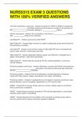NURS5315 EXAM 3 QUESTIONS WITH 100 VERIFIED ANSWERS 