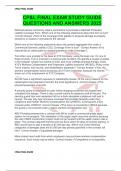 CP&L FINAL EXAM STUDY GUIDE QUESTIONS AND ANSWERS 2025