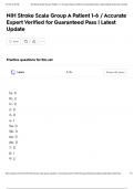 NIH Stroke Scale Group A Patient 1-6 &sol; Accurate Expert Verified for Guaranteed Pass &vert; Latest Update