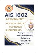 AIS1602 Assignment 1 &lpar;100&percnt; COMPLETE ANSWERS&rpar; Semester 1 2025