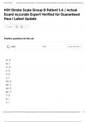 NIH Stroke Scale Group B Patient 1-6 &sol; Actual Exam&vert; Accurate Expert Verified for Guaranteed Pass &vert; Latest Update