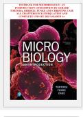 TESTBANK FOR MICROBIOLOGY&colon; AN  INTRODUCTION 13TH EDITION BY GERARD  TORTORA&comma; BERDELL FUNKE AND CHRISTINE CASE  ALL CHAPTERS INCLUDED&vert;&vert; LATEST AND  COMPLETE UPDATE 2025 GRADED A&plus; 