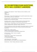NU 220 MIDTERM EXAM QUESTIONS WITH 100 CORRECT ANSWERS 