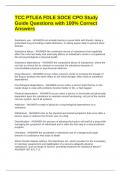 TCC PTLEA FDLE SOCE CPO Study Guide Questions with 100&percnt; Correct Answers