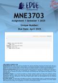 MNE3703 Assignment 1 &lpar;ANSWERS&rpar; Semester 1 2025 - DISTINCTION GUARANTEED&period; 
