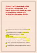  AGACNP Certification Exam&vert;Brand New Exam Questions with 100&percnt; Correct Answers&comma; All Graded A&plus;&comma;Latest Expert Premium Update&lpar;2025-2026&rpar;&vert;100&percnt; Guaranteed Success&period;