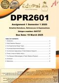 DPR2601 Assignment 1 &lpar;COMPLETE ANSWERS&rpar; Semester 1 2025 &lpar;845727&rpar;- DUE 19 March 2025