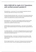 WGU D359 HR for Agile 13-17 Questions with verified answers graded A&plus;