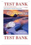 Test Bank for Introduction to Chemistry 5th Edition by Rich Bauer, James Birk & Pamela S. Marks , ISBN: 9781259911149 |All Chapters Verified| Guide A+