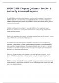WGU D359 Chapter Quizzes - Section 1 correctly answered to pass