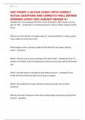 SOD THEORY 2 &lpar;ACTUAL EXAM &rpar; WITH CORRECT ACTUAL QUESTIONS AND CORRECTLY WELL DEFINED ANSWERS LATEST 2025 ALREADY GRADED A&plus;