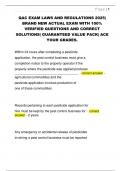 QAC EXAM LAWS AND REGULATIONS 2025&vert;  BRAND NEW ACTUAL EXAM WITH 100&percnt;  VERIFIED QUESTIONS AND CORRECT  SOLUTIONS&vert; GUARANTEED VALUE PACK&vert; ACE  YOUR GRADES&period;
