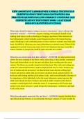 NEW ASSISTANT LABORATORY ANIMAL TECHNICIAN CERTIFICATION TEST 2025 CONTAINING 500 PRACTICE QUESTIONS AND CORRECT ANSWERS&sol; ALT CERTIFICATION TEST PREP 2025&sol;&sol; ALAT EXAM 2025&lpar;GUARANTEED SUCCESS&excl;&rpar;