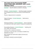 IAI Crime Scene Processing EXAM QUESTIONS AND ANSWERS 100- score &lpar;Newest 2025&rpar;&period;