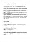 RVE PRACTICE TEST QUESTIONS & ANSWERS